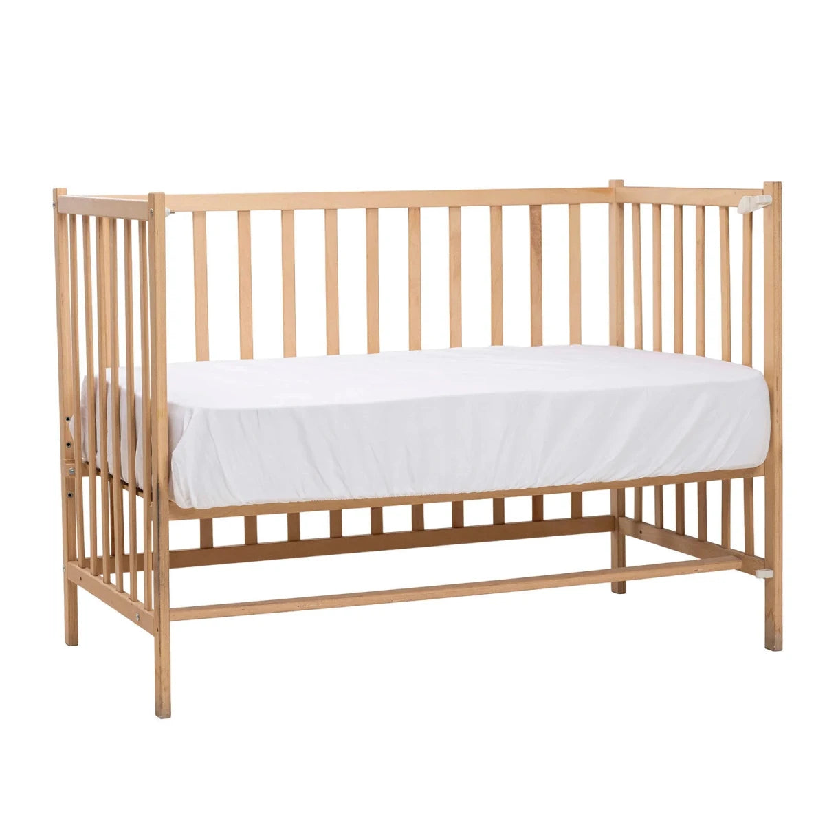 Little Dreams Plain Fitted Cot Bed Sheet (70 x 140 cm) White - ebebek