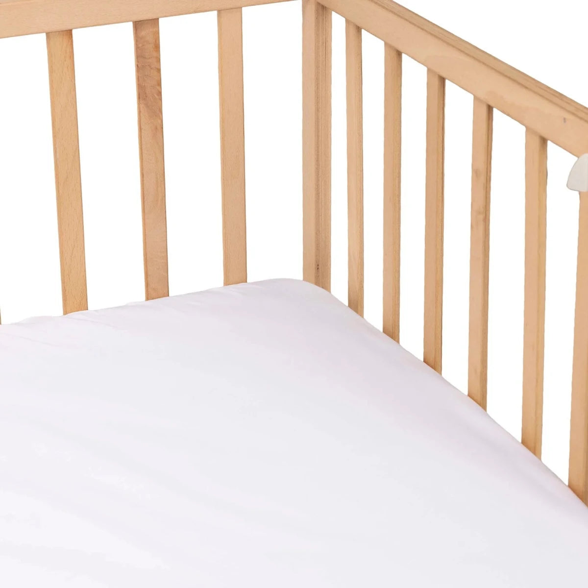 Little Dreams Plain Fitted Cot Bed Sheet (70 x 140 cm) White - ebebek
