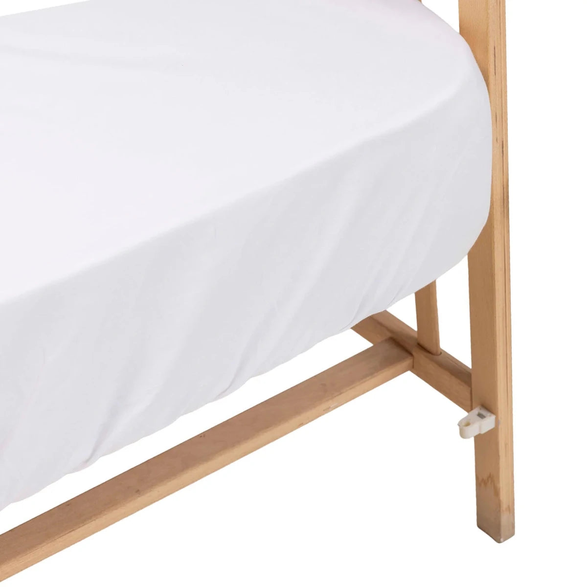 Little Dreams Plain Fitted Cot Bed Sheet (70 x 140 cm) White - ebebek