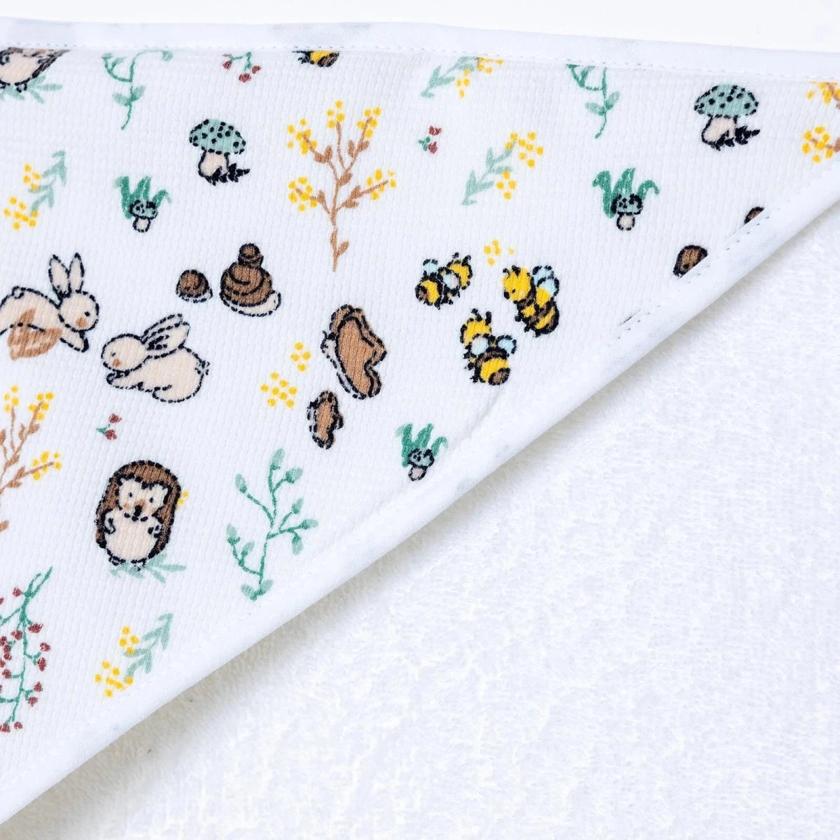 Mollia Animal Print Baby Bath Towel (75 x 75 cm) White - ebebek