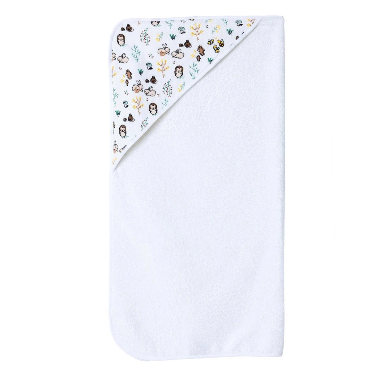 Mollia Animal Print Baby Bath Towel (75 x 75 cm) White - ebebek