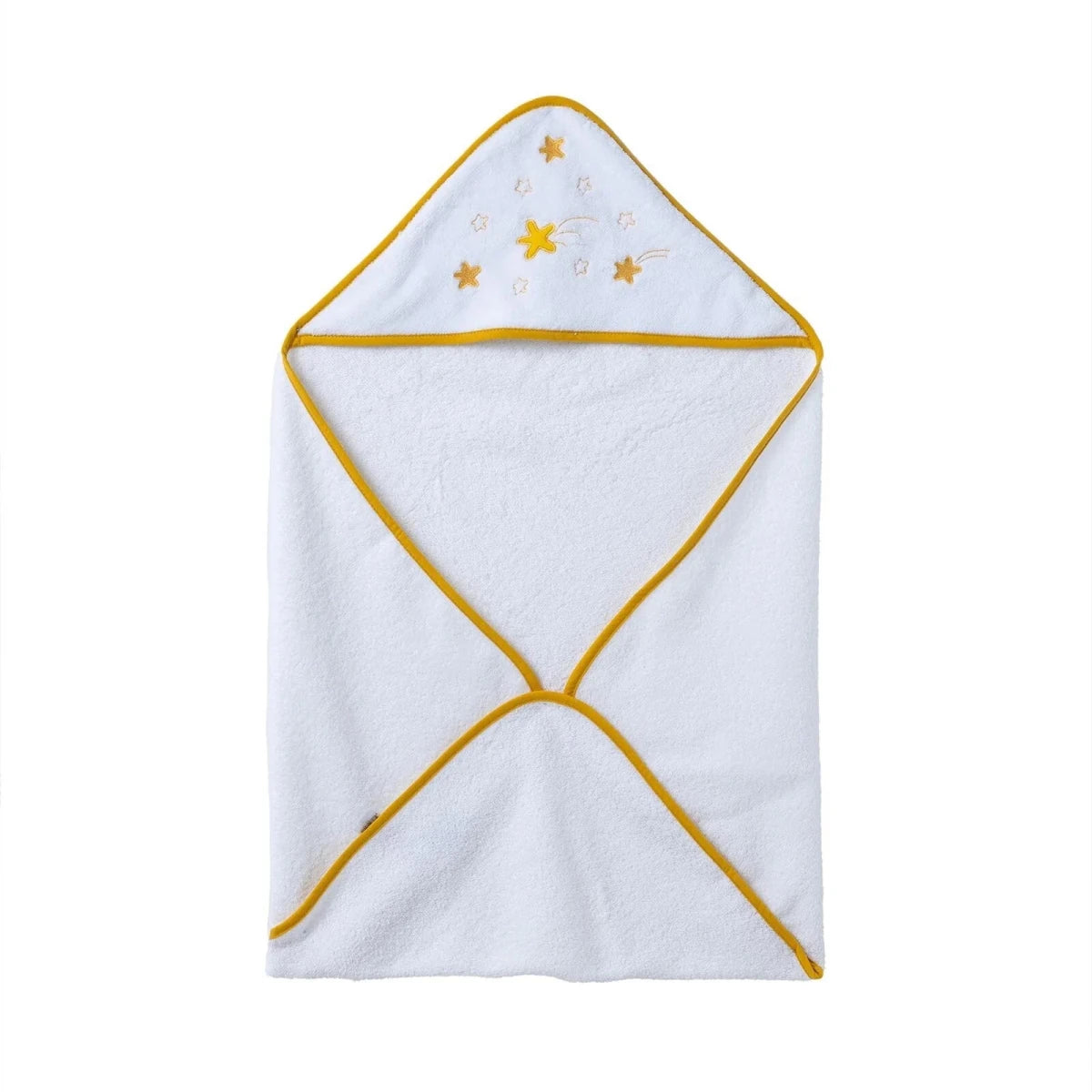 Mollia Star Print Baby Bath Towel (75 x 75 cm) White - ebebek