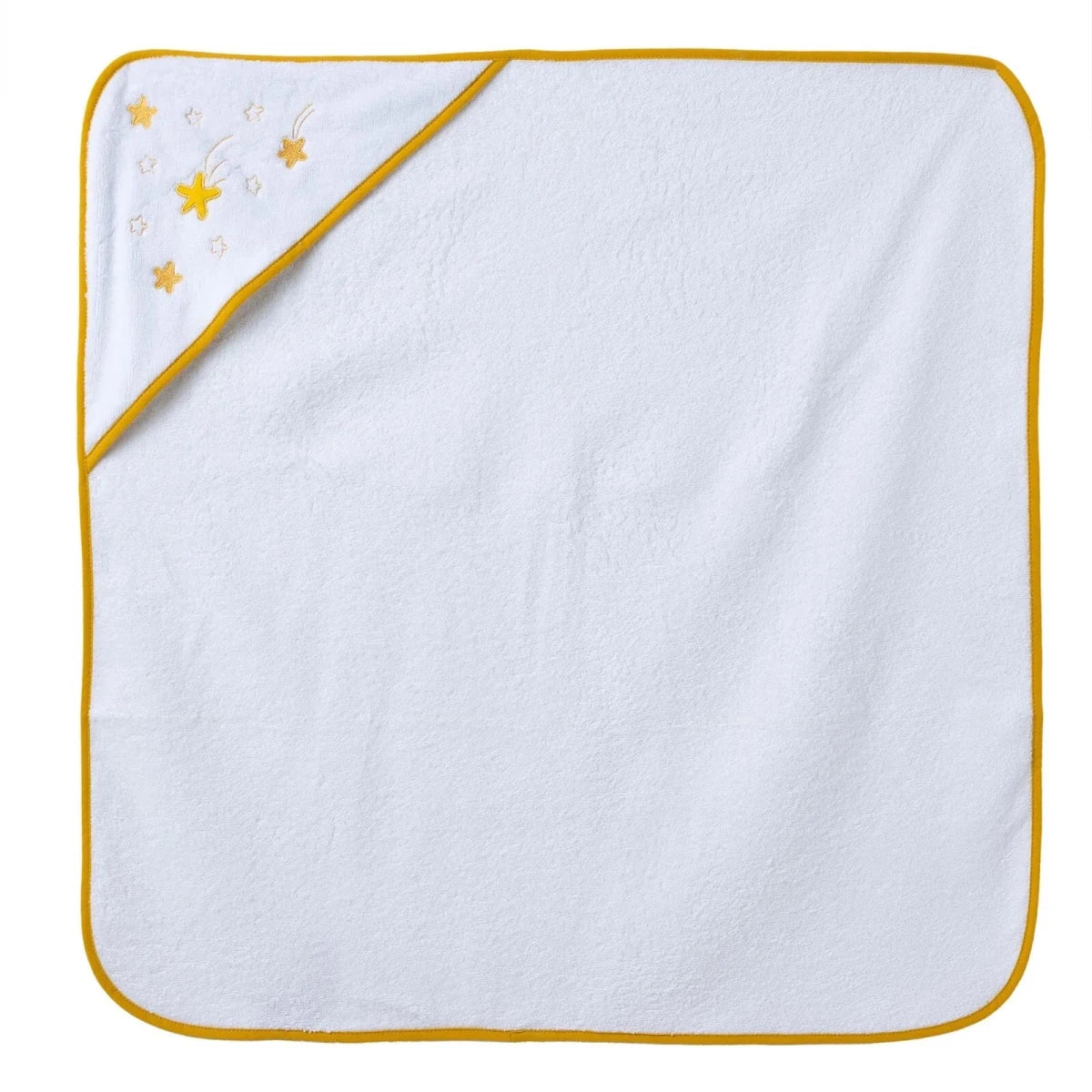 Mollia Star Print Baby Bath Towel (75 x 75 cm) White - ebebek