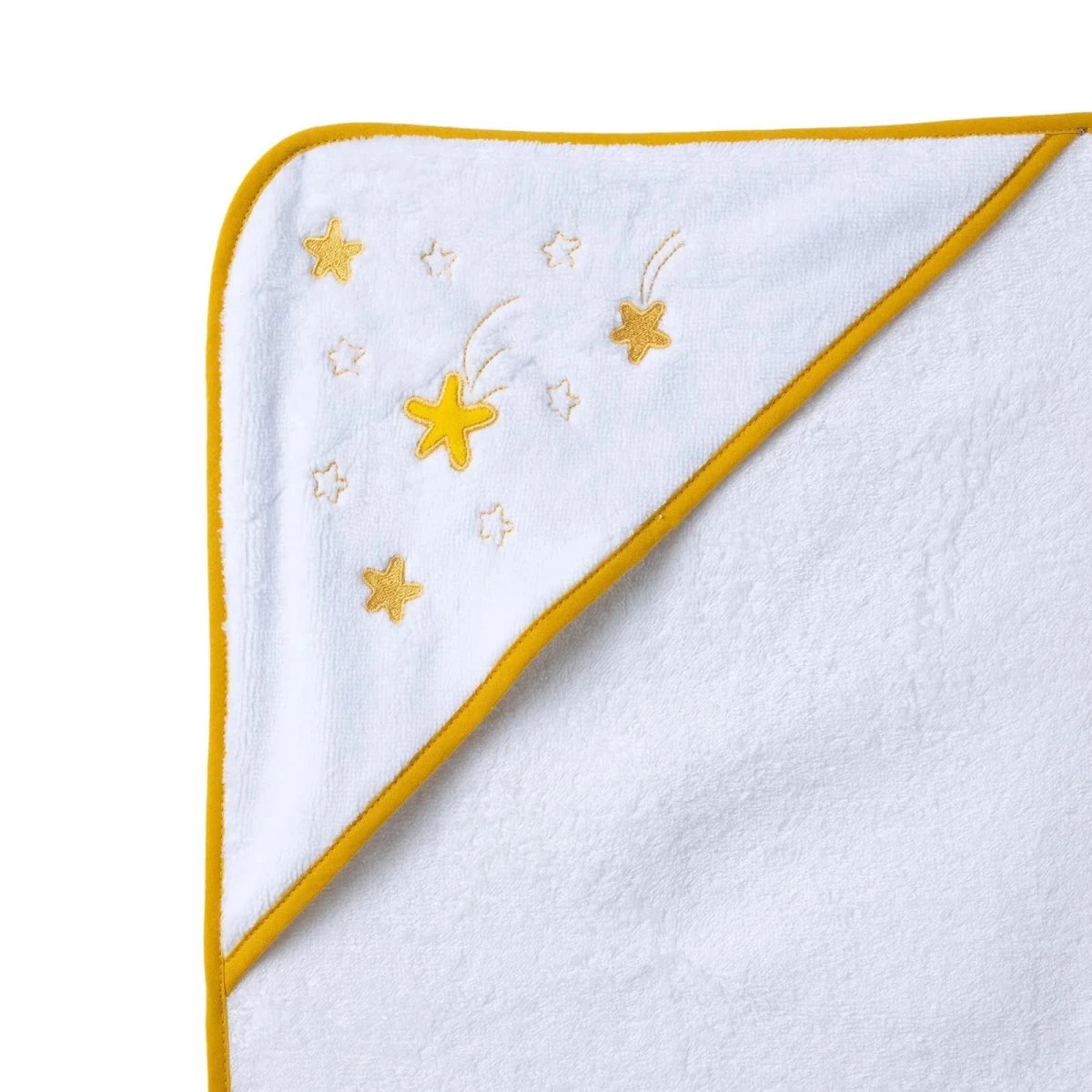 Mollia Star Print Baby Bath Towel (75 x 75 cm) White - ebebek