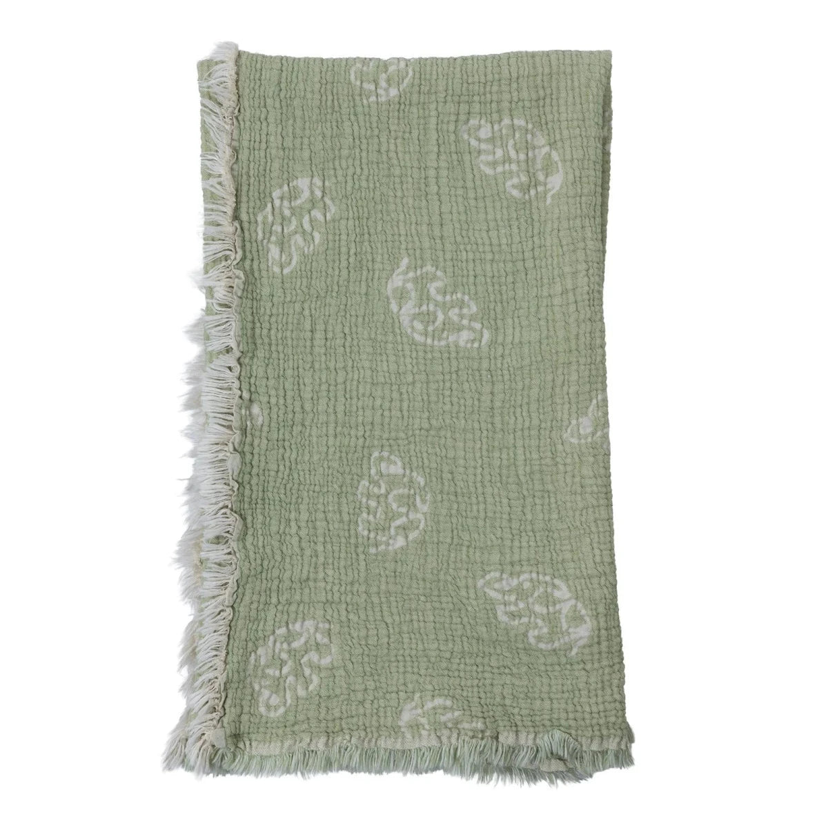 Mollia Vehicle Print Muslin Baby Blanket (80 x 100 cm) Green - ebebek