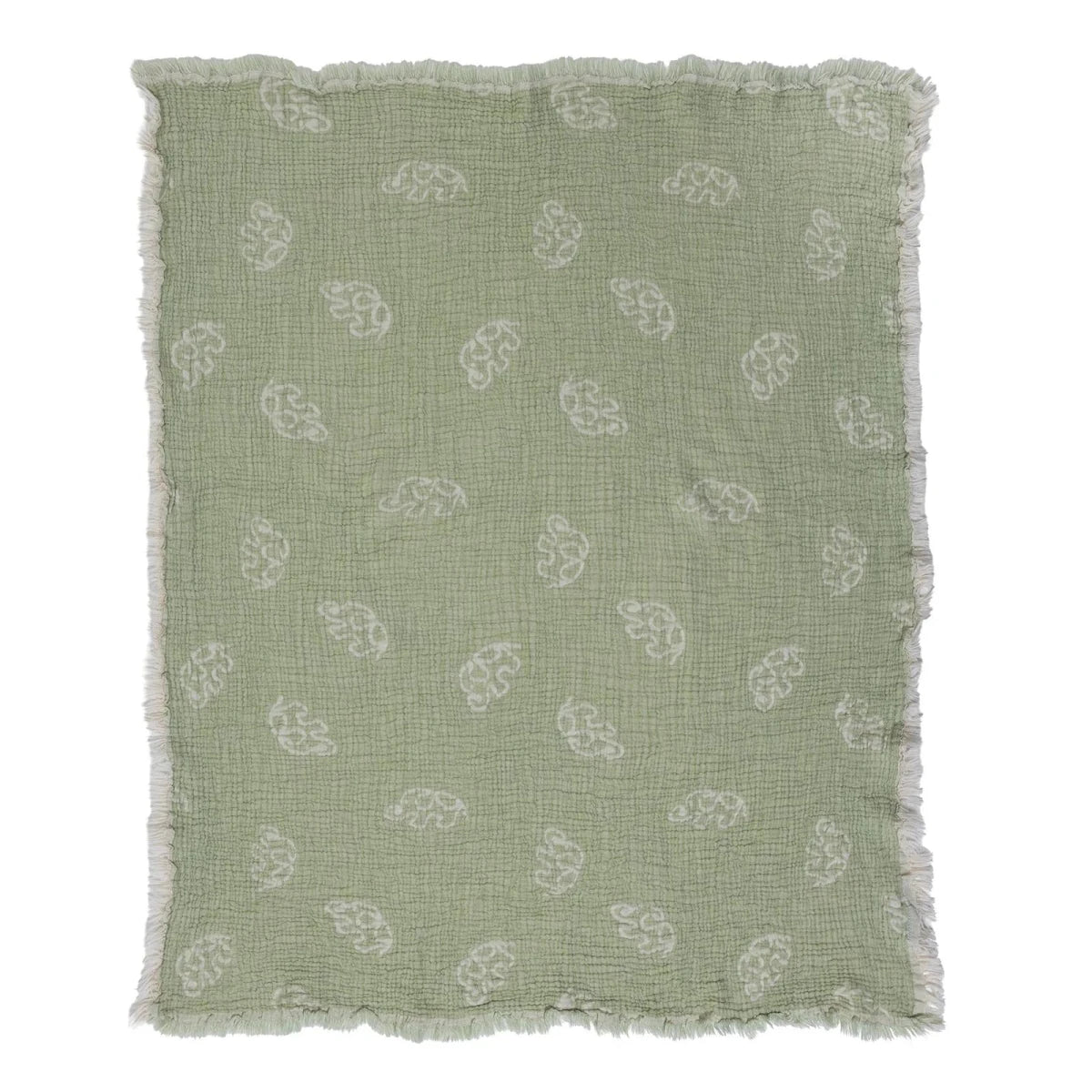 Mollia Vehicle Print Muslin Baby Blanket (80 x 100 cm) Green - ebebek