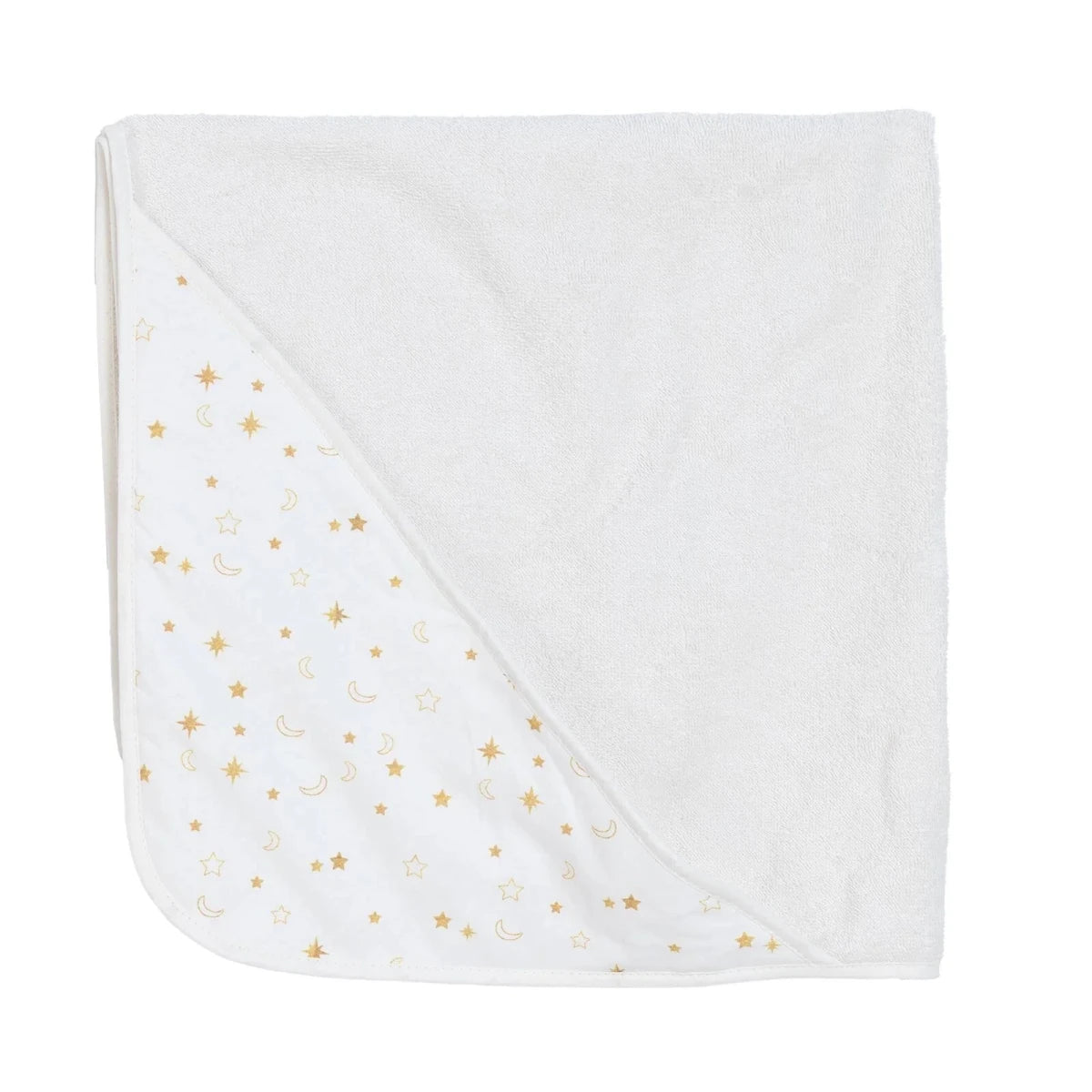 Mollia Star Print Baby Bath Towel (75 x 75 cm) Ecru - ebebek