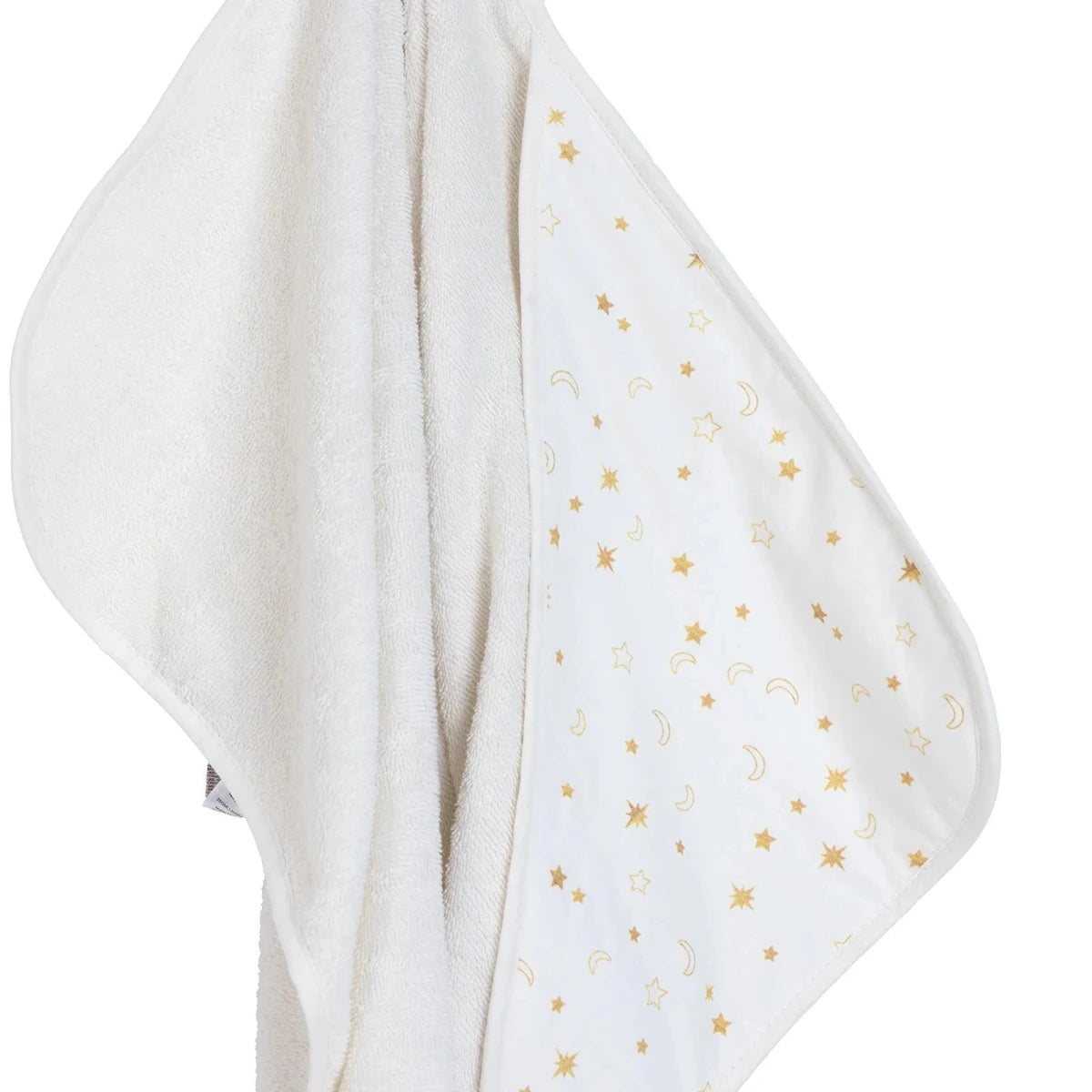 Mollia Star Print Baby Bath Towel (75 x 75 cm) Ecru - ebebek