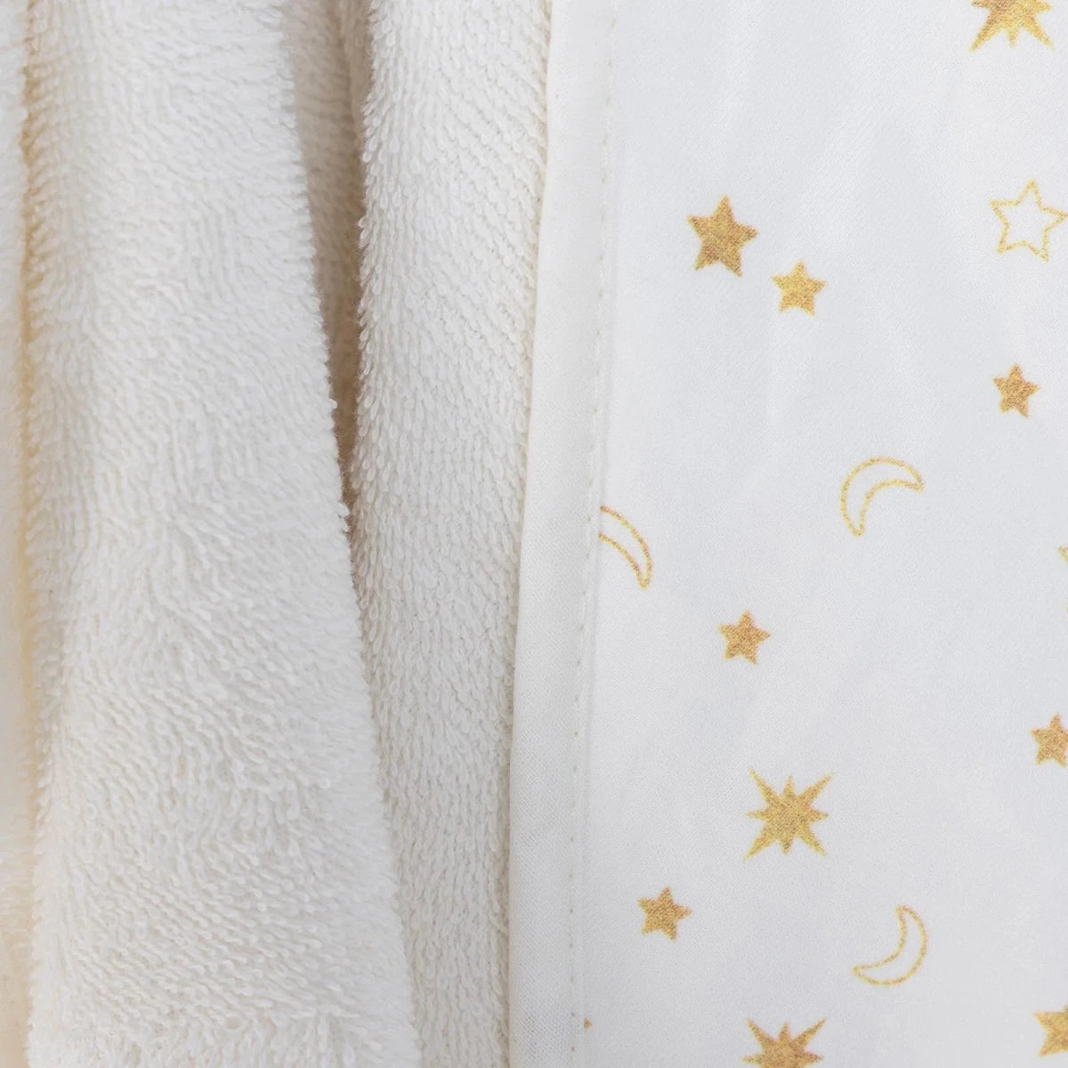 Mollia Star Print Baby Bath Towel (75 x 75 cm) Ecru - ebebek