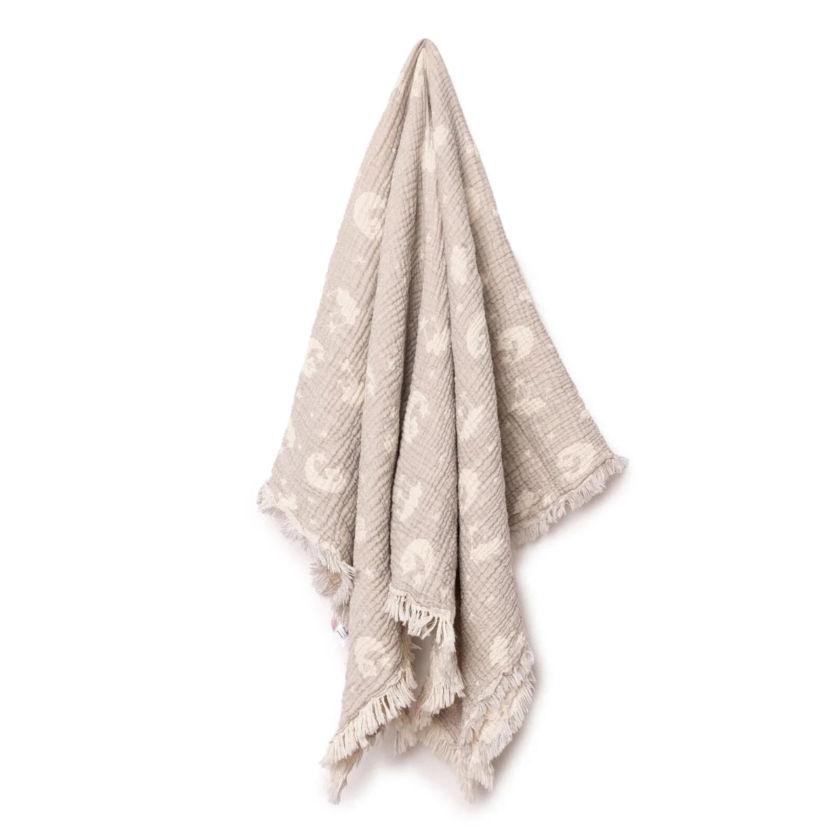 Mollia Moon & Star Print Muslin Baby Blanket (80 x 100 cm) Grey - ebebek