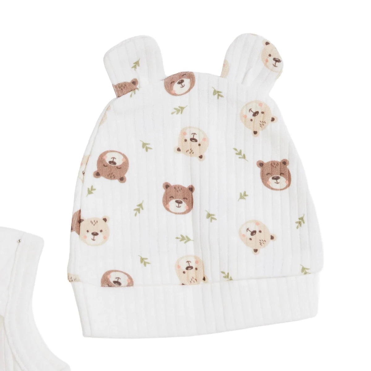 Tiffany 4 Piece Bear Print Premature Baby Hospital Bag Set Ecru - ebebek