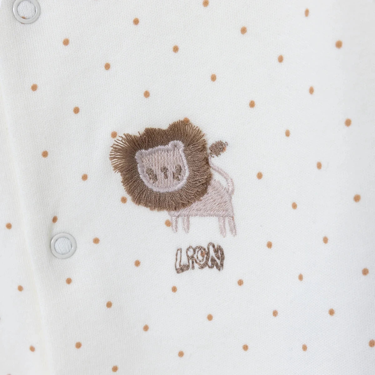 Bebetto Crew Neck Long Sleeve Baby Sleepsuit with Feet (Newborn to 6-9 Months) Beige - ebebek