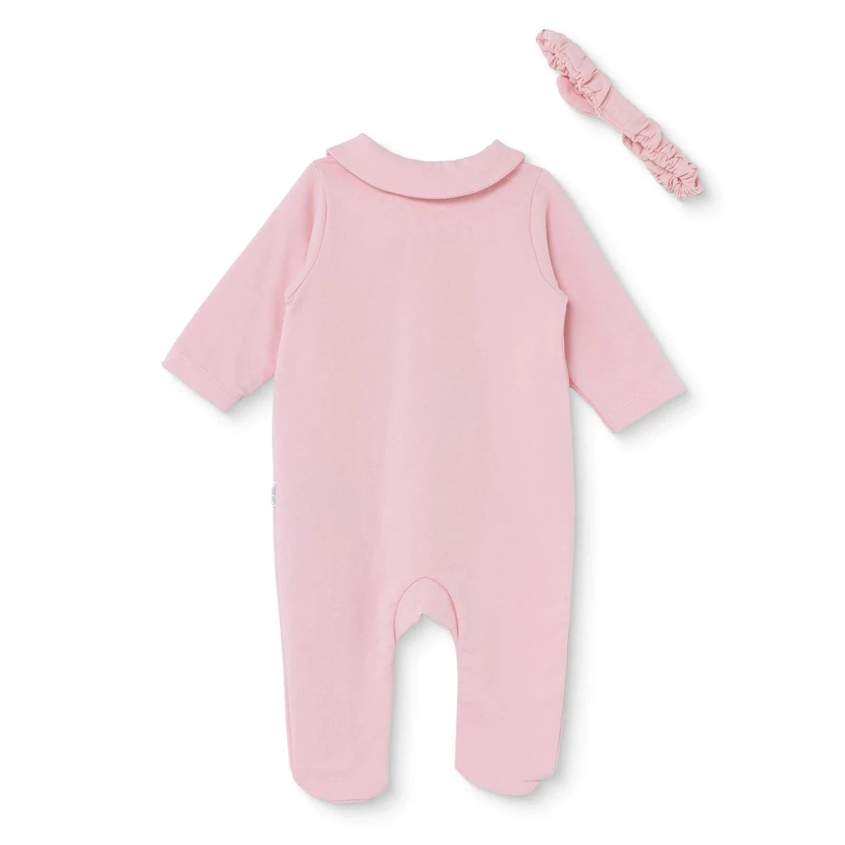 Bebetto Heart Print Long Sleeve Baby Sleepsuit with Feet (Newborn to 6-9 Months) Pink - ebebek