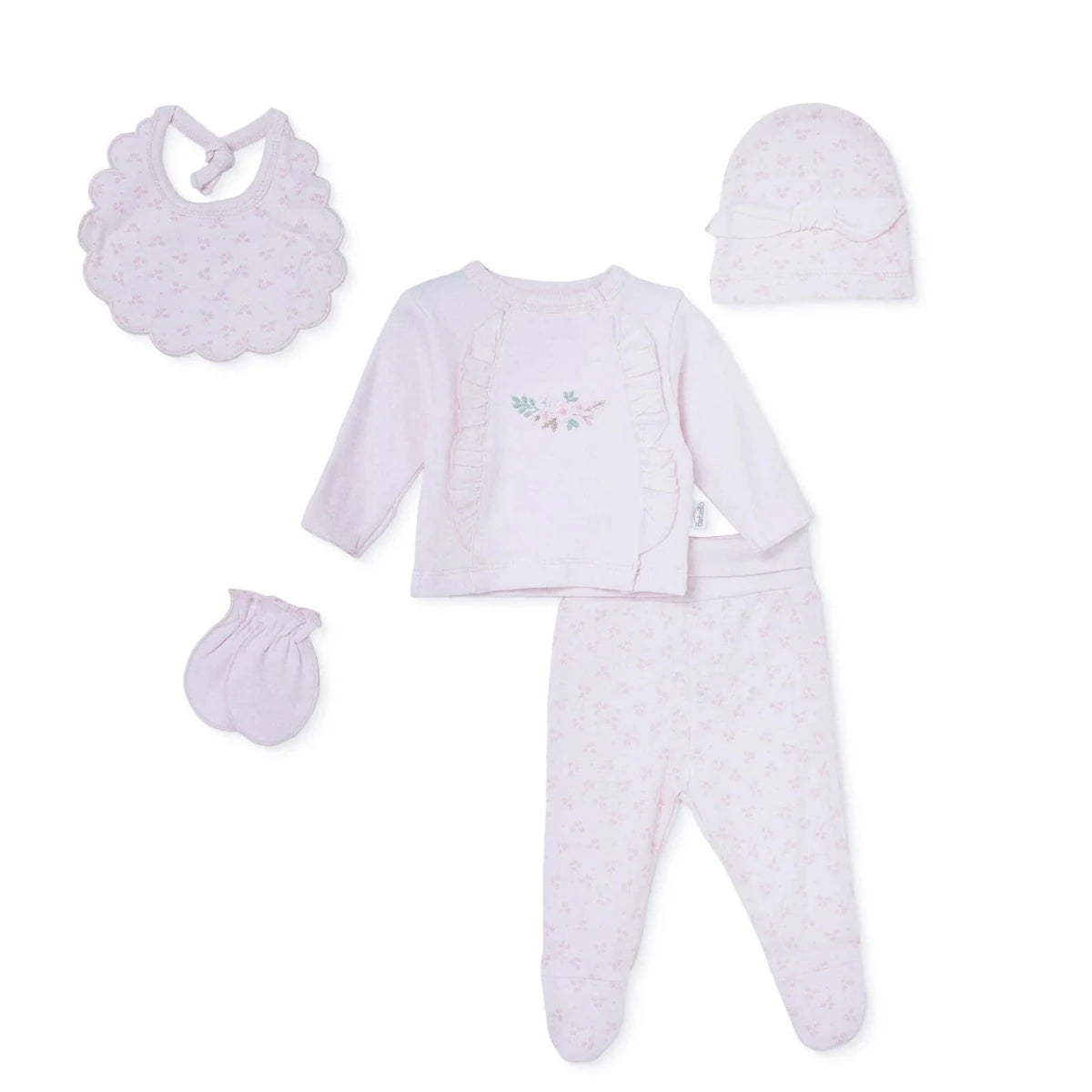 Bebetto 5 Piece Floral Print Baby Hospital Bag Set (Newborn) Pink - ebebek