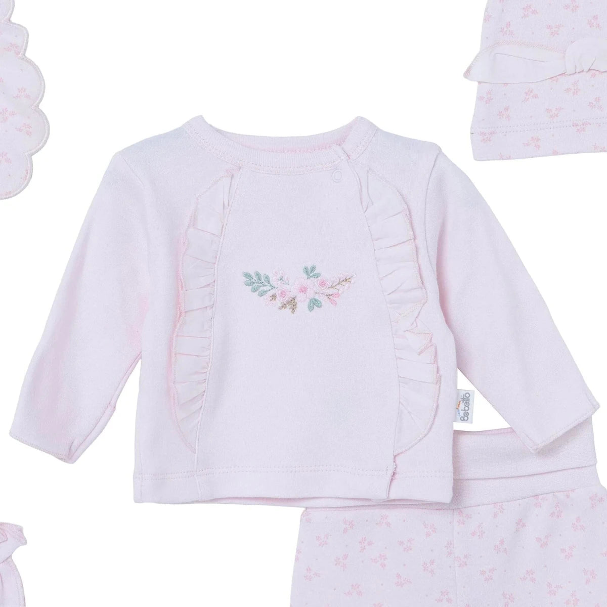 Bebetto 5 Piece Floral Print Baby Hospital Bag Set (Newborn) Pink - ebebek