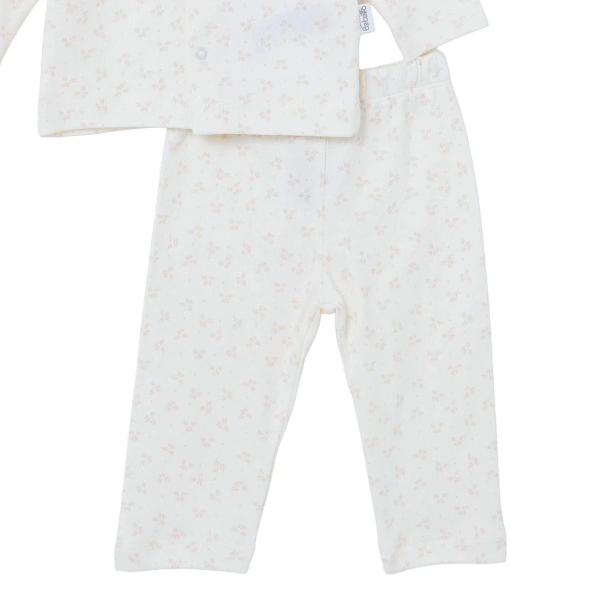 Bebetto Floral Print Baby Sweatshirt & Leggings Set (1-3 Months to 12 Months) Ecru - ebebek