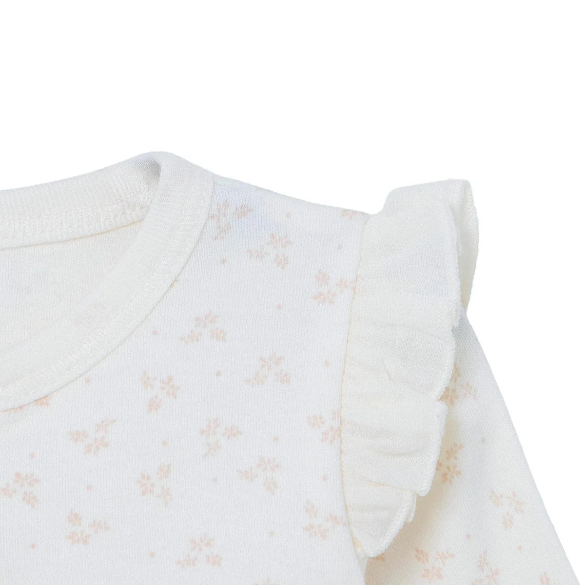Bebetto Floral Print Baby Sweatshirt & Leggings Set (1-3 Months to 12 Months) Ecru - ebebek