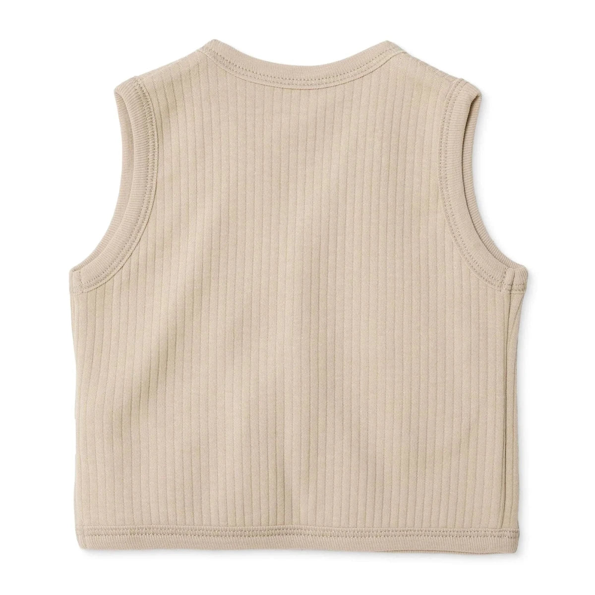 Bebetto Buttoned Pocket V Neck Animal Print Baby Gilet (1-3 Months to 12 Months) Beige - ebebek