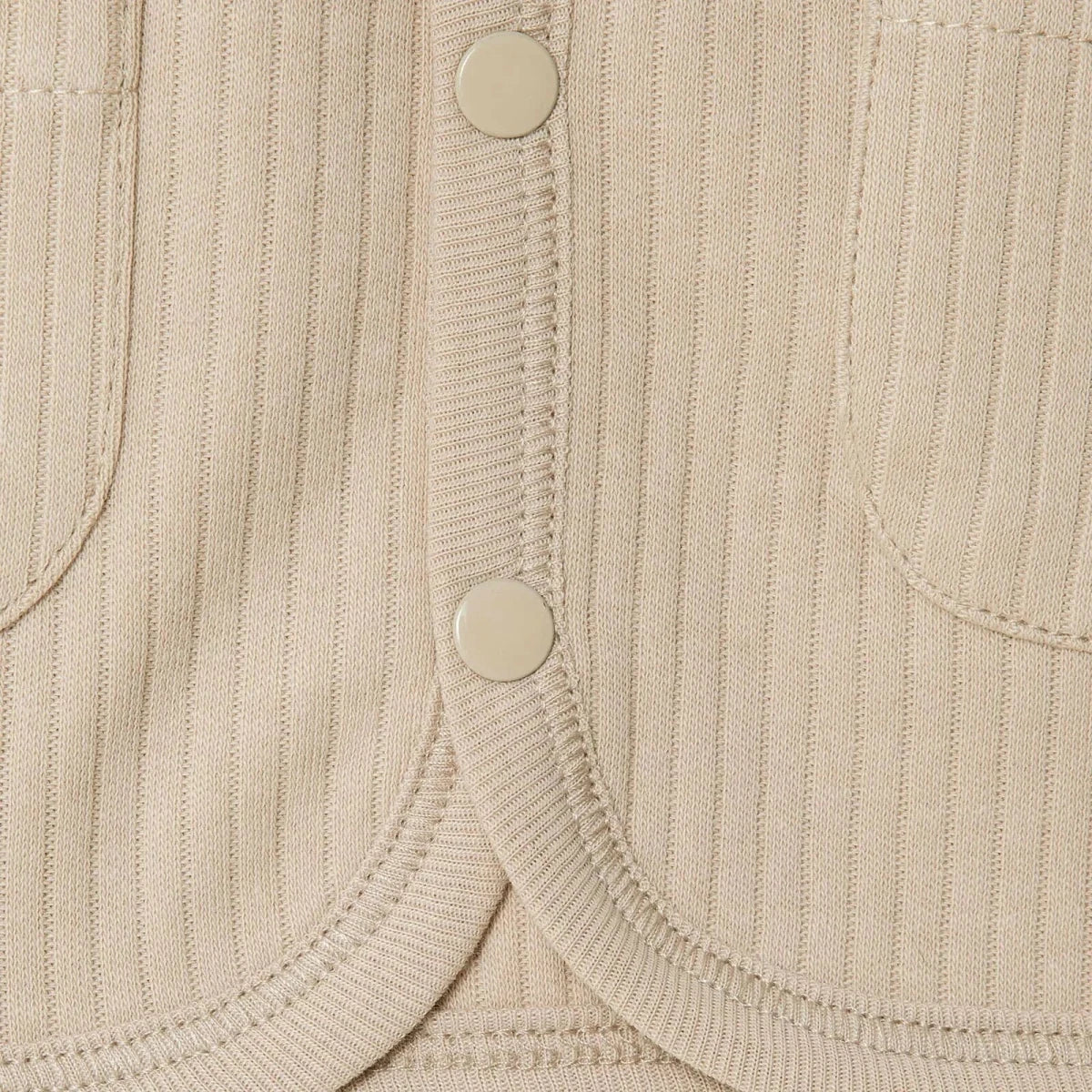 Bebetto Buttoned Pocket V Neck Animal Print Baby Gilet (1-3 Months to 12 Months) Beige - ebebek