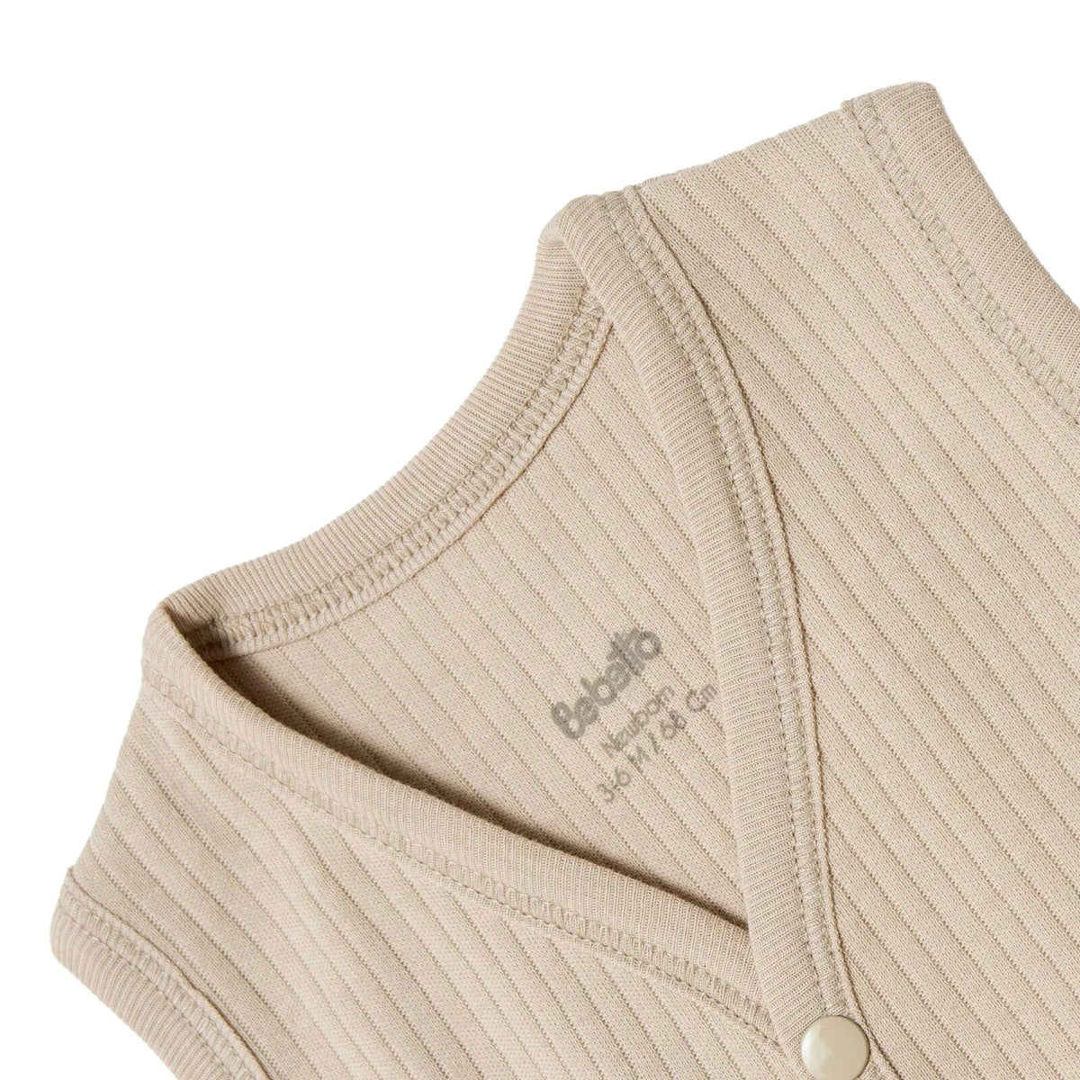 Bebetto Buttoned Pocket V Neck Animal Print Baby Gilet (1-3 Months to 12 Months) Beige - ebebek