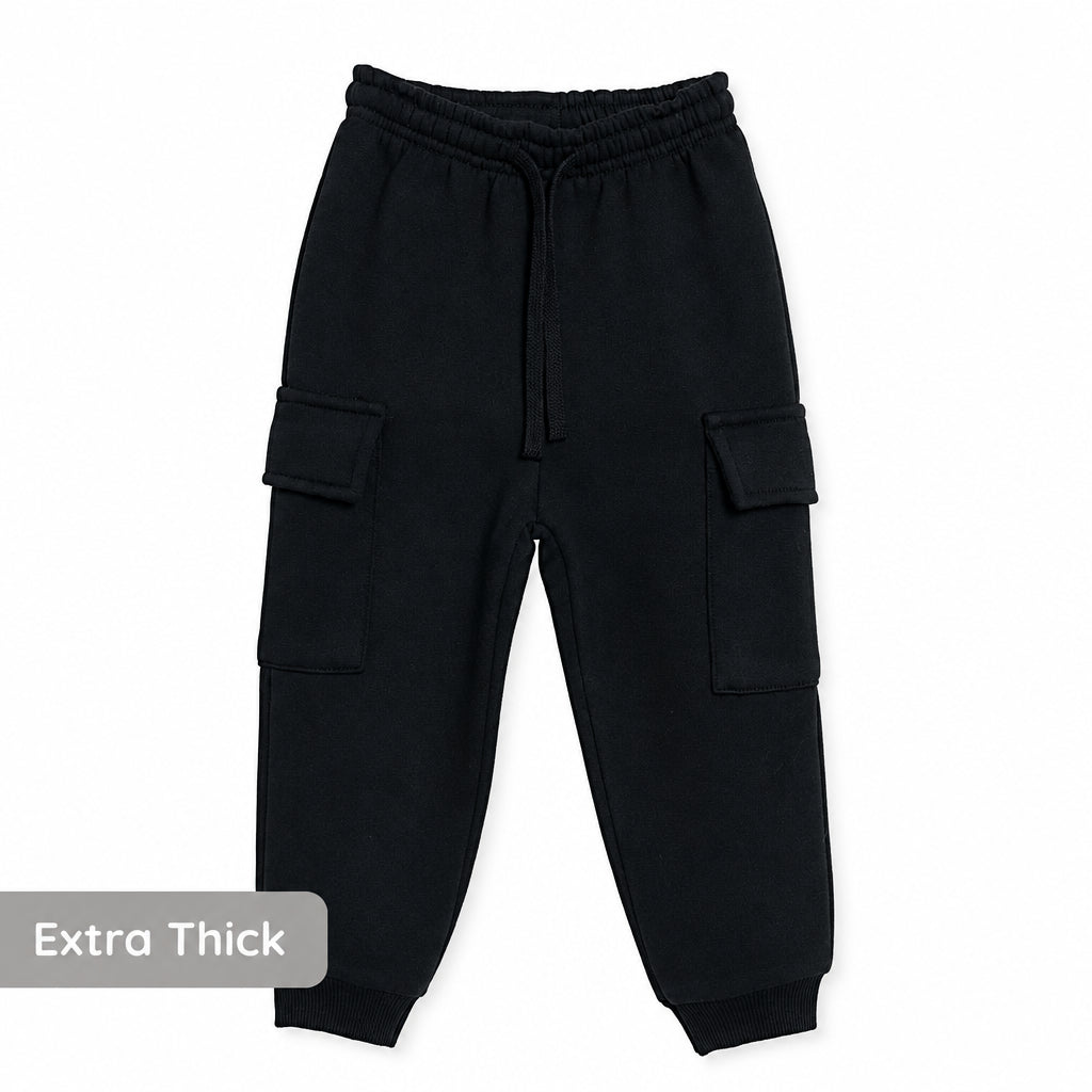 HelloBaby Brushed Back Sweat Baby Joggers (6-9 Months to 4-5 Years) Black - ebebek