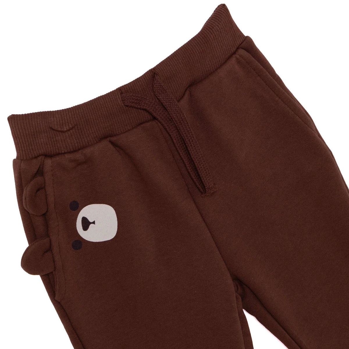 HelloBaby Bear Print Drawstring Baby Joggers (9-12 Months to 4-5 Years) Brown - ebebek