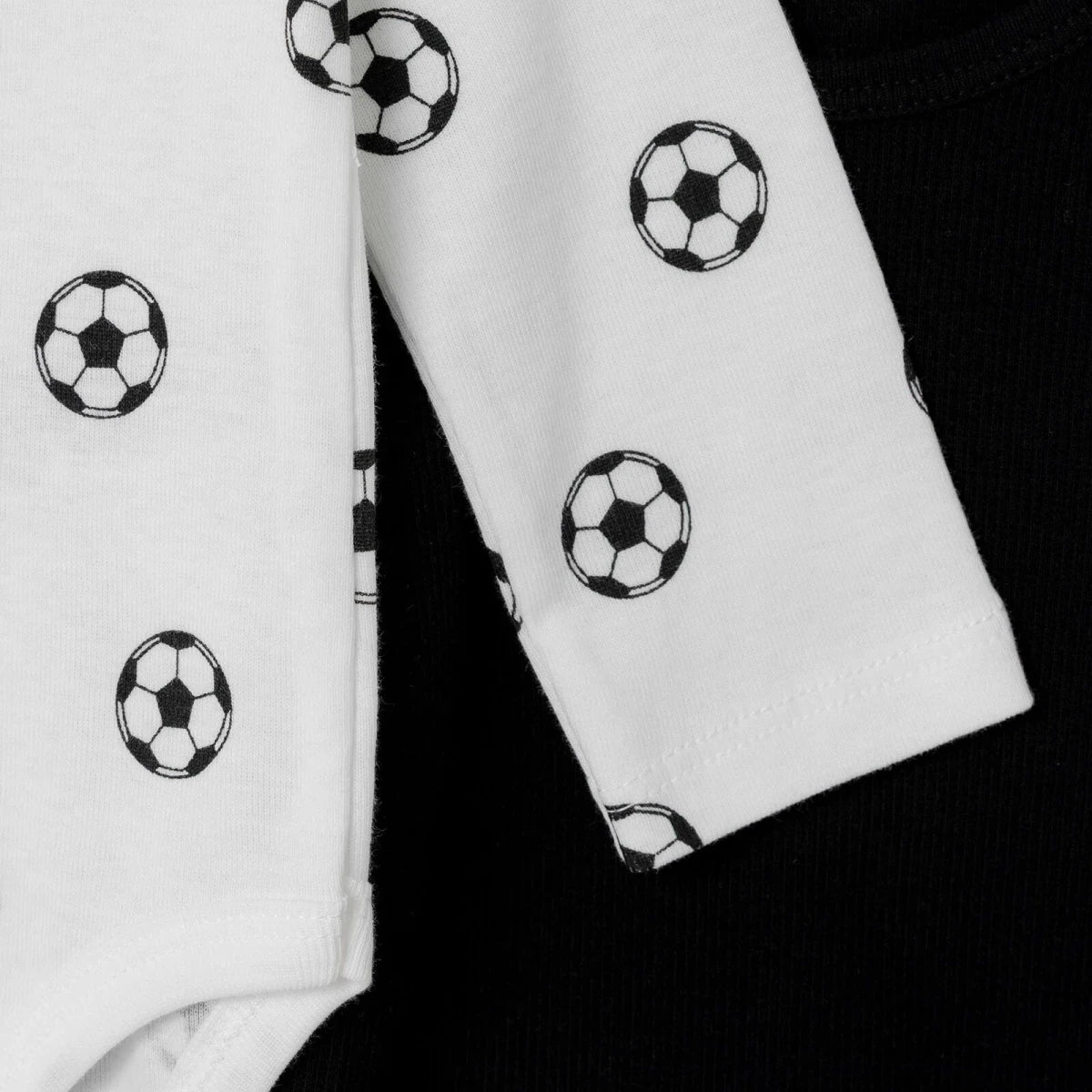 HelloBaby 2 Pack Ball Print Long Sleeve Baby Bodysuits (1-3 Months to 2-3 Years) Anthracite - ebebek