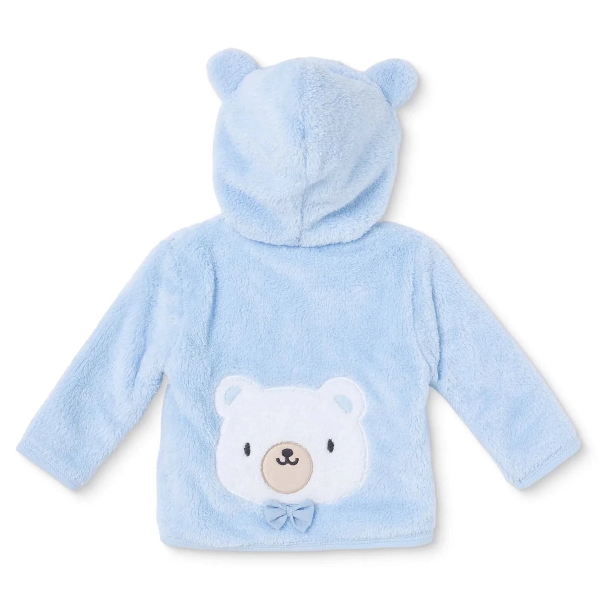 HelloBaby Hooded Animal Print Baby Cardigan (1-3 Months to 12 Months) Blue - ebebek