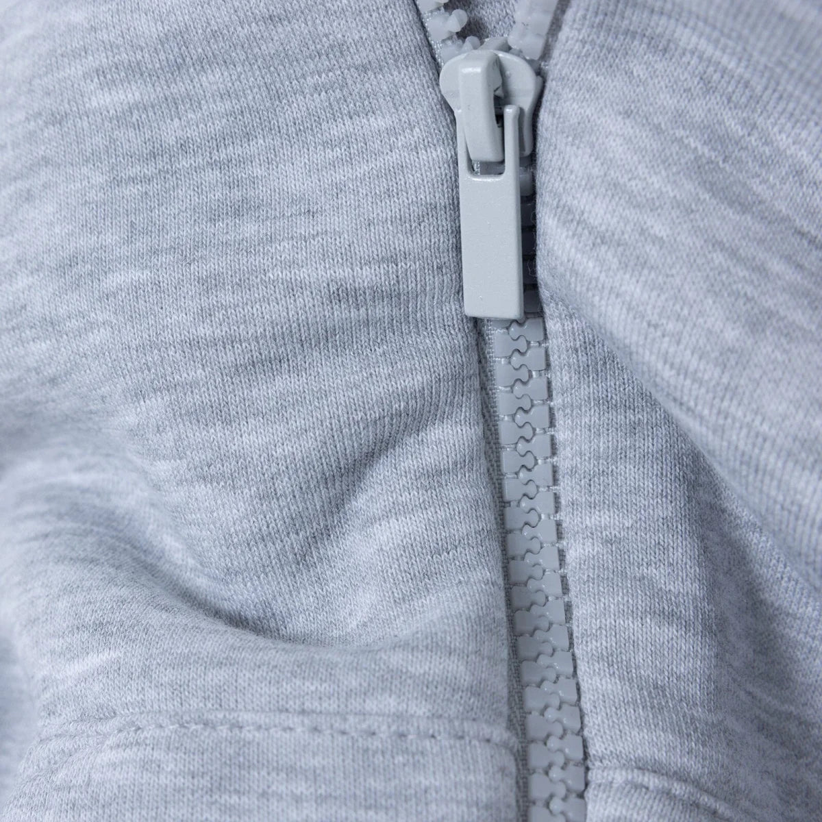 HelloBaby Brushed Back Zip-Through Baby Hoodie with Pockets (6-9 Months to 2-3 Years) Grey Melange - ebebek