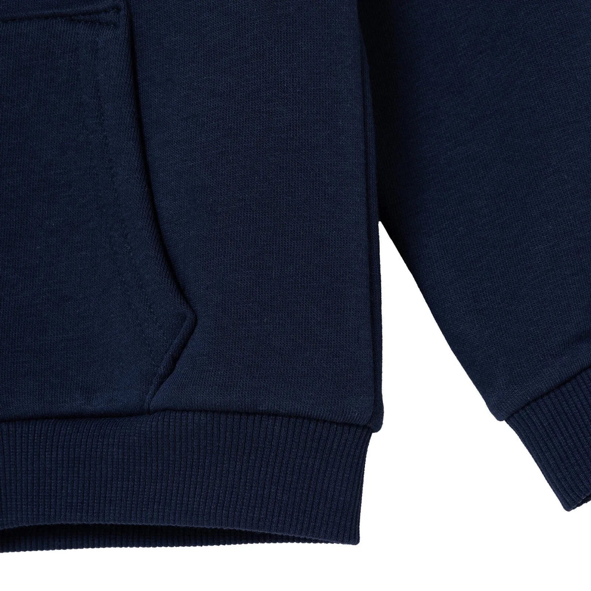 HelloBaby Brushed Back Zip-Through Baby Hoodie with Pockets (6-9 Months to 2-3 Years) Navy Blue - ebebek