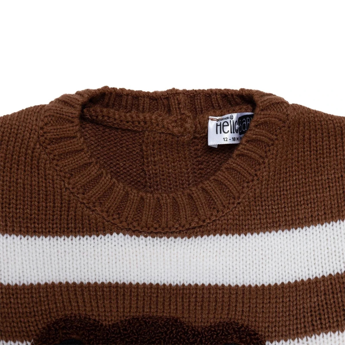 HelloBaby Jacquard Knitted Baby Jumper (9-12 Months to 3-4 Years) Beige - ebebek