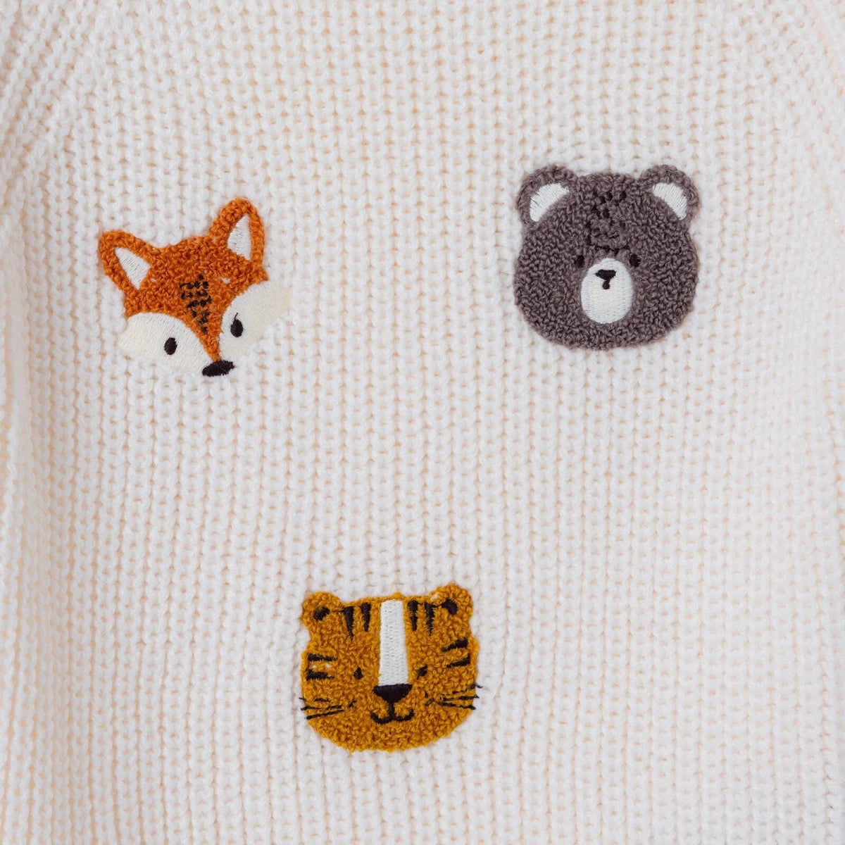 HelloBaby Animal Motif Knitted Baby Jumper (9-12 Months to 3-4 Years) Ecru - ebebek