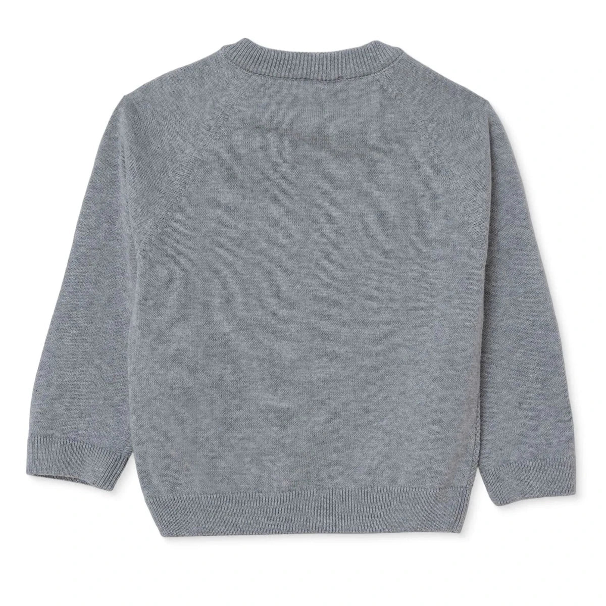HelloBaby Buttoned Cotton Knitted Baby Jumper (6-9 Months to 3-4 Years) Grey Melange - ebebek