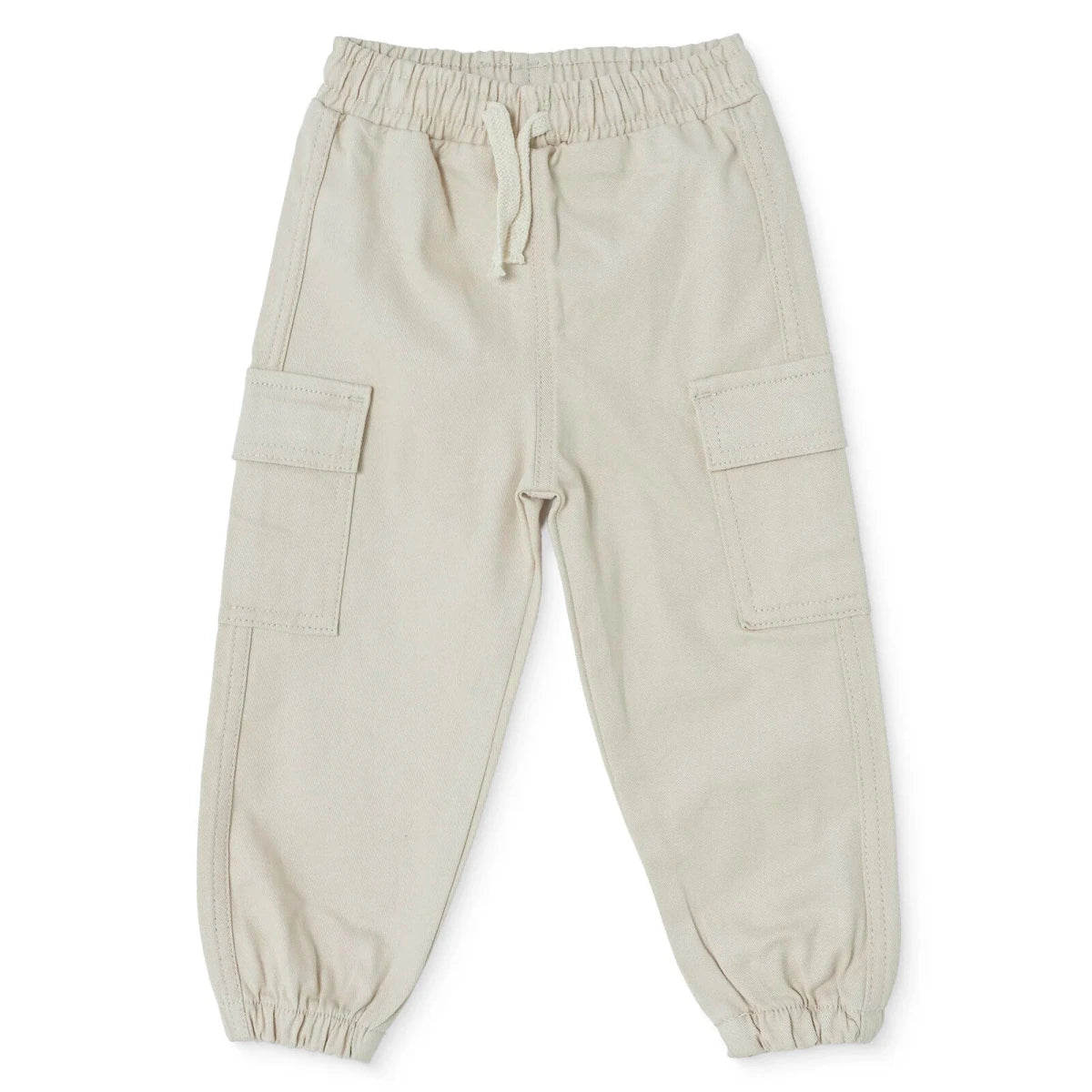 HelloBaby Drawstring Gabardine Baby Trousers (6-9 Months to 4-5 Years) Ecru - ebebek