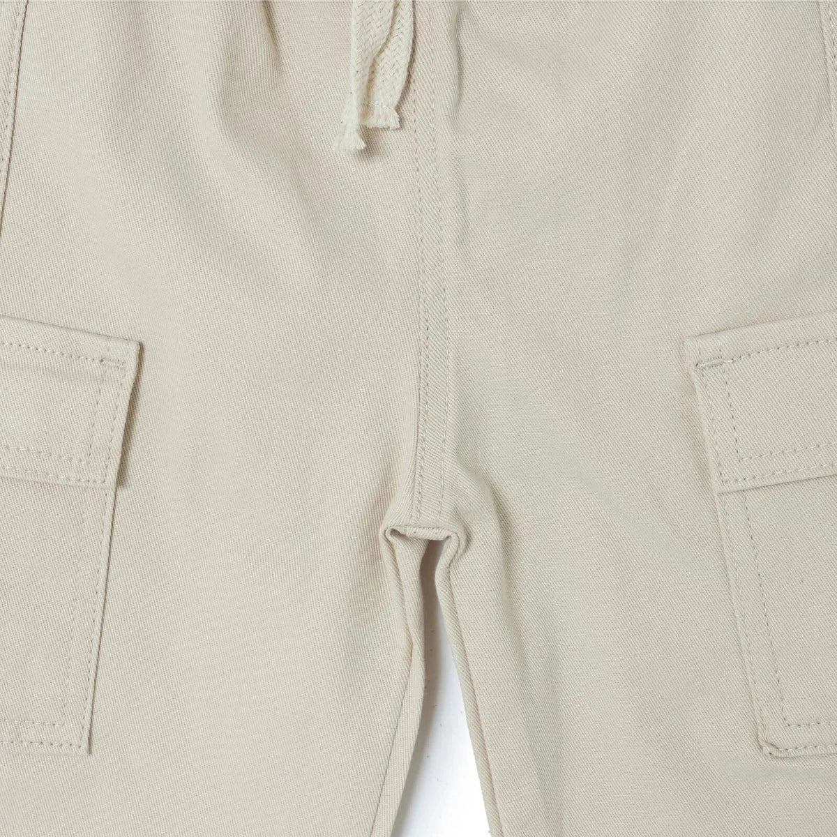 HelloBaby Drawstring Gabardine Baby Trousers (6-9 Months to 4-5 Years) Ecru - ebebek