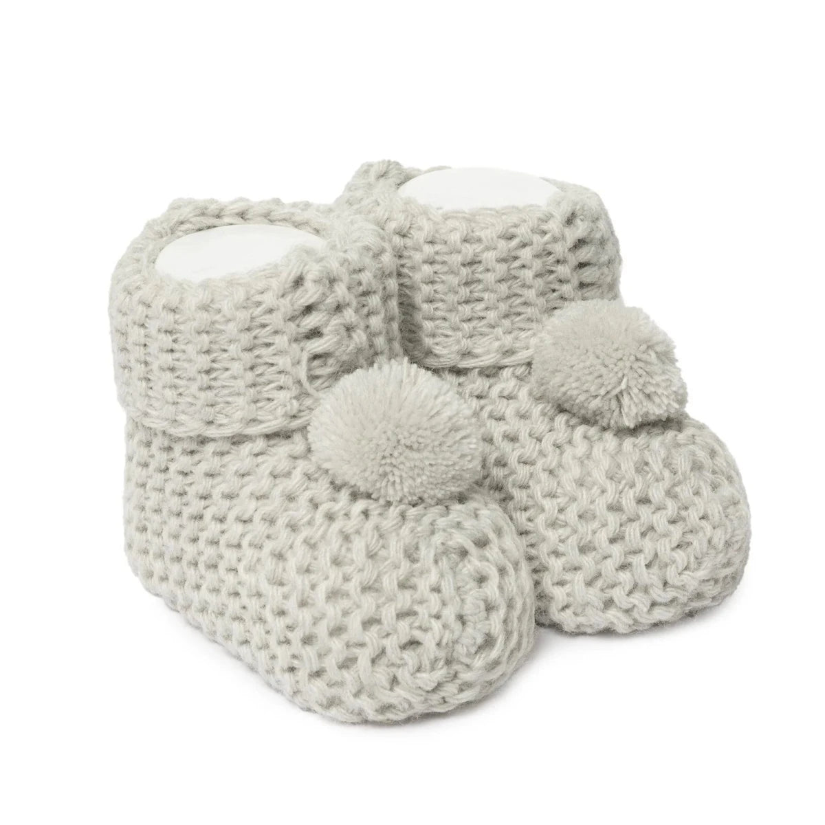 HelloBaby Fine Knit Baby Booties (One Size) Grey - ebebek