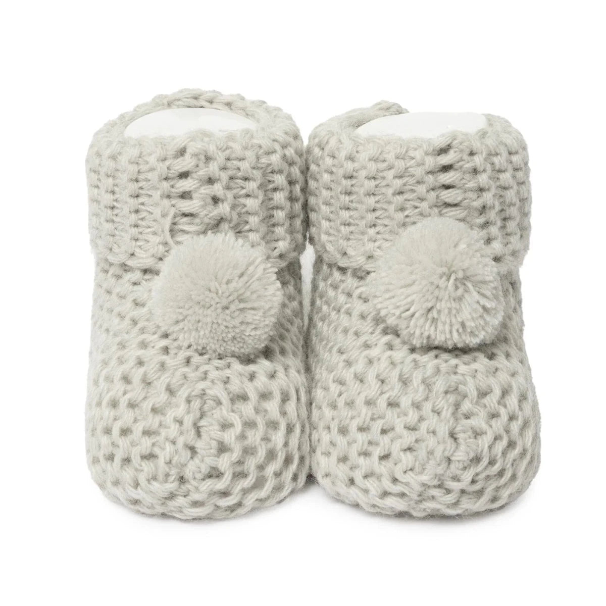HelloBaby Fine Knit Baby Booties (One Size) Grey - ebebek