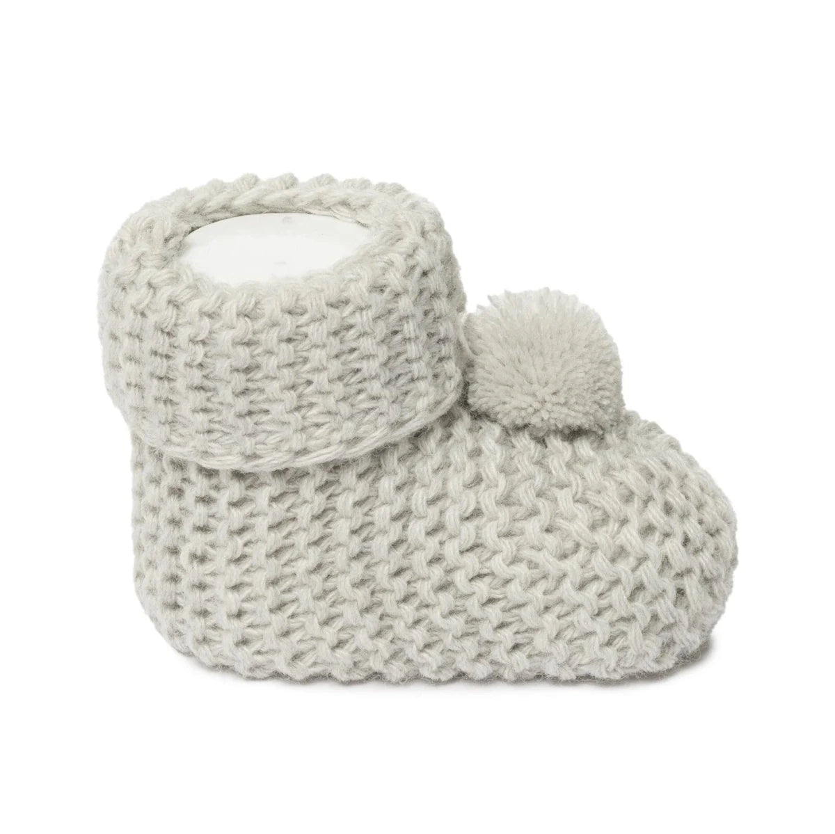 HelloBaby Fine Knit Baby Booties (One Size) Grey - ebebek