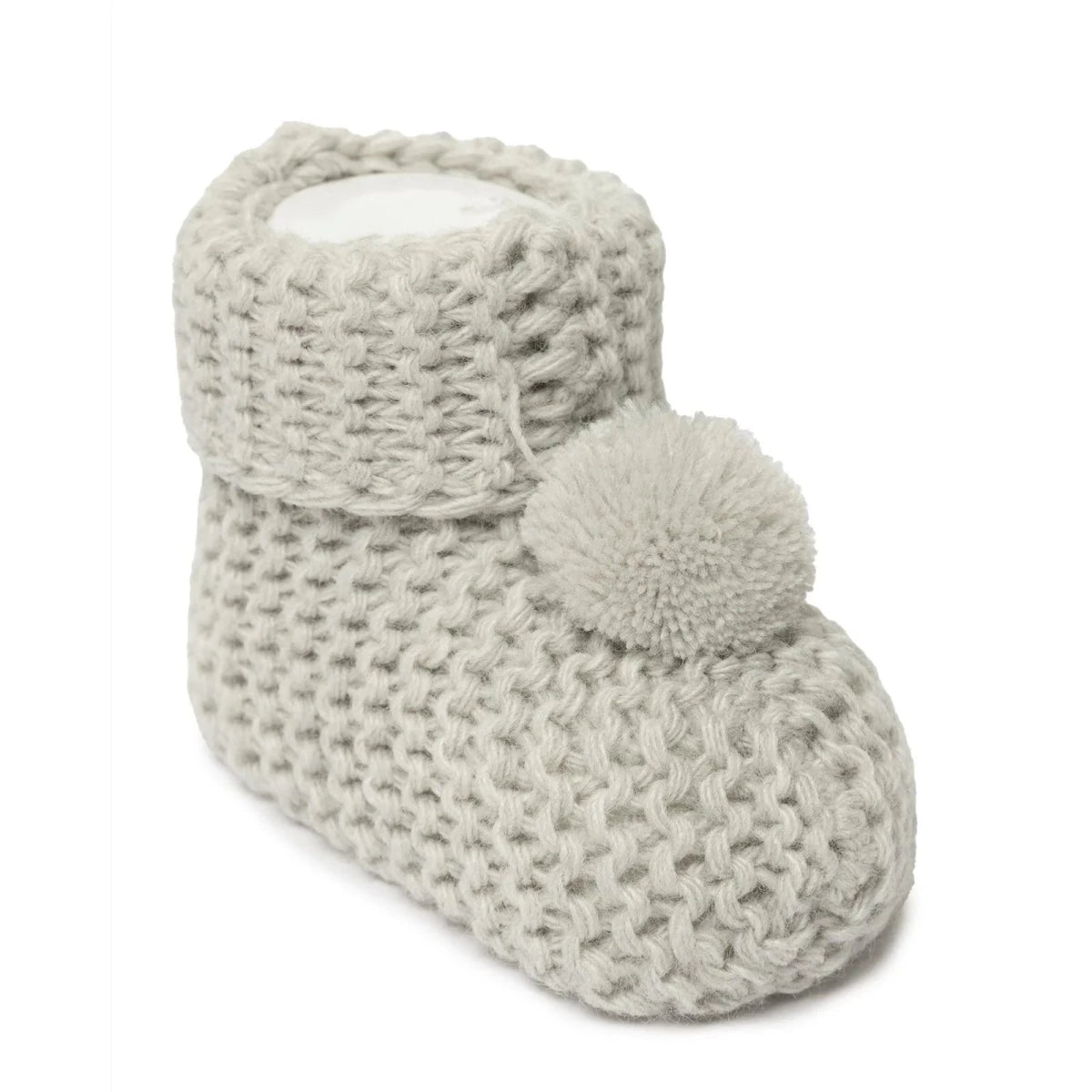 HelloBaby Fine Knit Baby Booties (One Size) Grey - ebebek