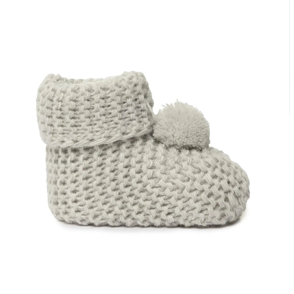 HelloBaby Fine Knit Baby Booties (One Size) Grey - ebebek