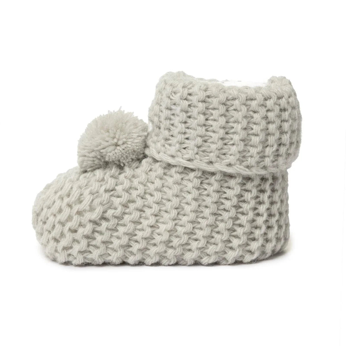 HelloBaby Fine Knit Baby Booties (One Size) Grey - ebebek