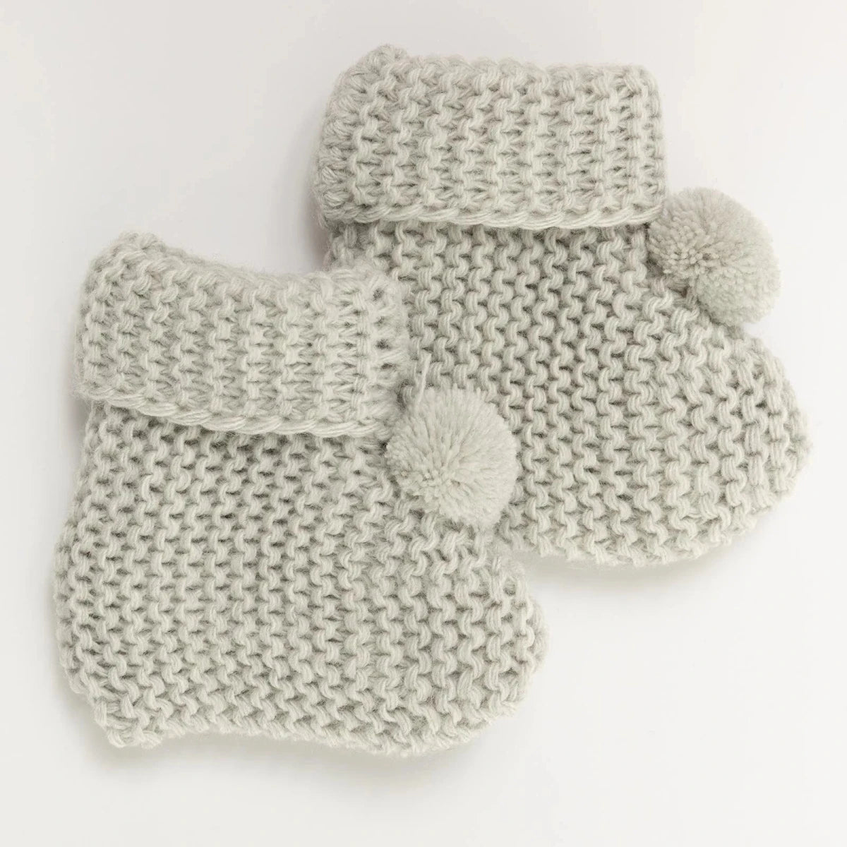 HelloBaby Fine Knit Baby Booties (One Size) Grey - ebebek