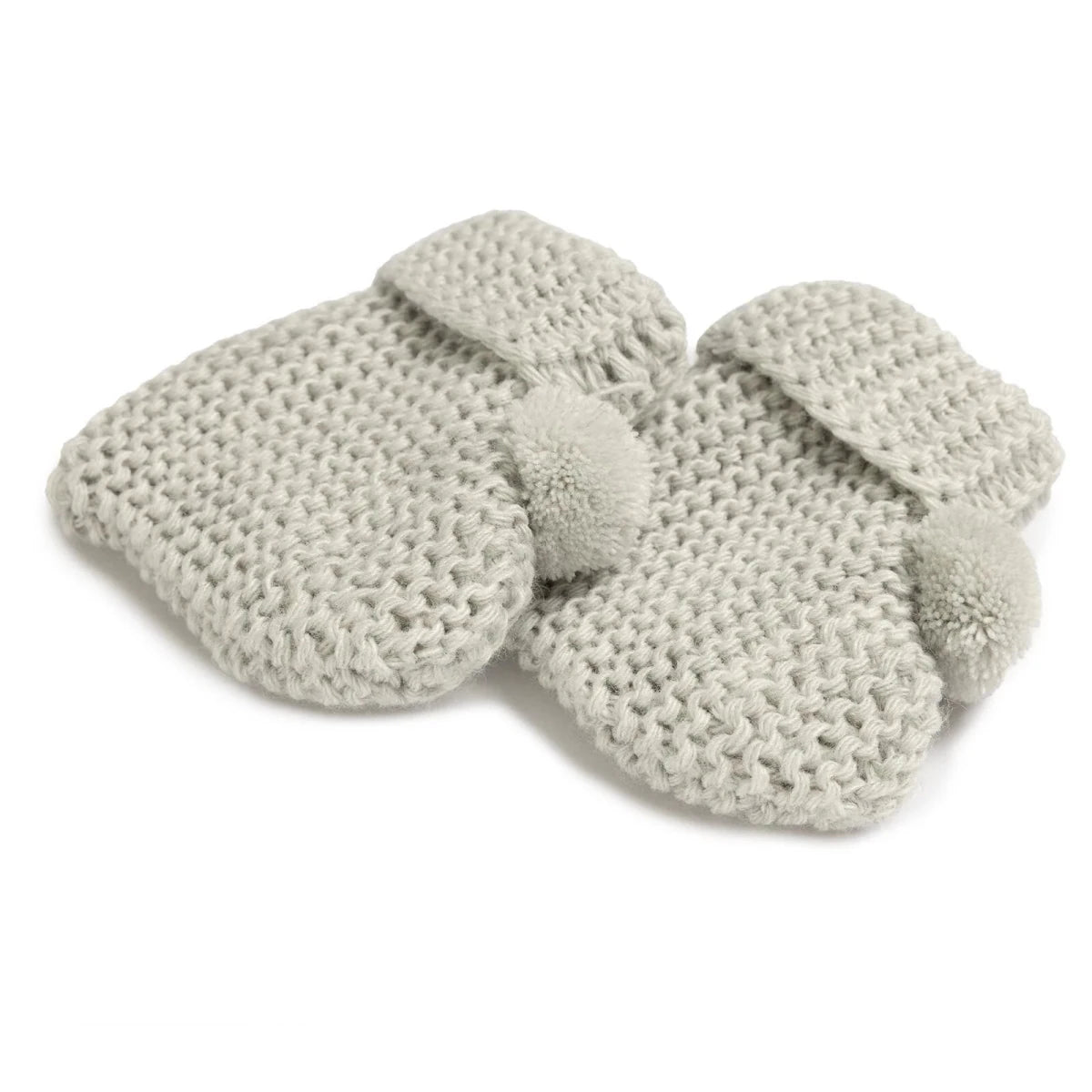 HelloBaby Fine Knit Baby Booties (One Size) Grey - ebebek