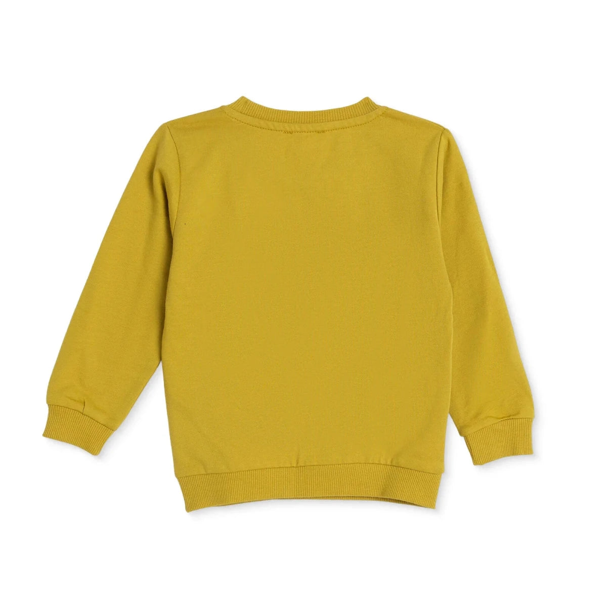 HelloBaby "You Chose Your Friends Outdoor" Slogan Brushed Loopback Baby Sweatshirt (3-6 Months to 4-5 Years) Mustard - ebebek