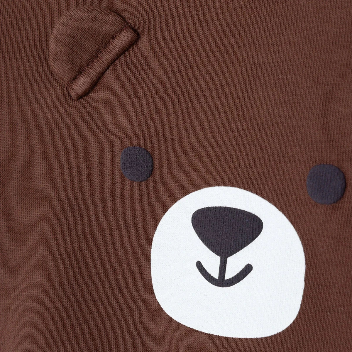 HelloBaby Bear Print Brushed Back Sweat Baby Sweatshirt (6-9 Months to 4-5 Years) Brown - ebebek