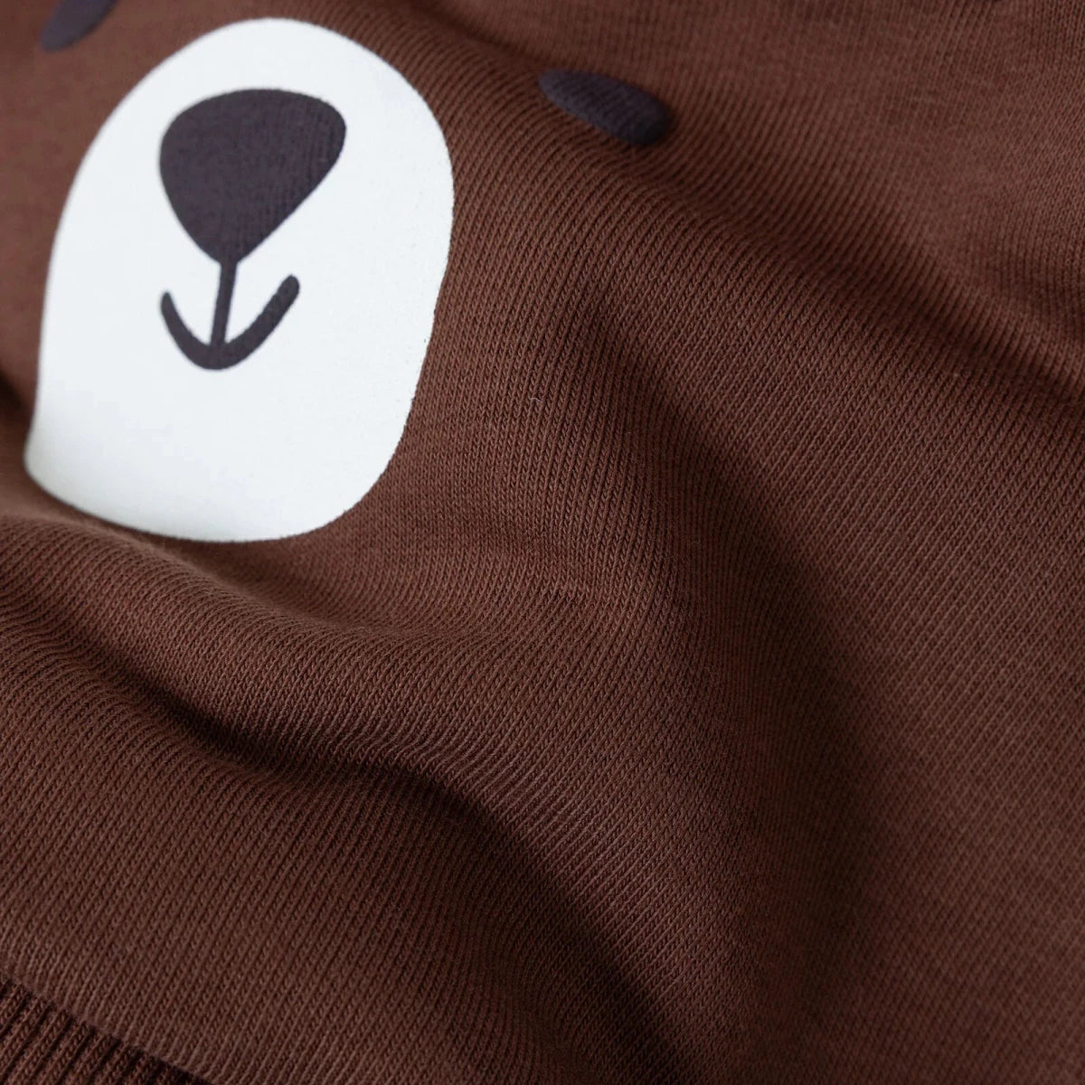 HelloBaby Bear Print Brushed Back Sweat Baby Sweatshirt (6-9 Months to 4-5 Years) Brown - ebebek