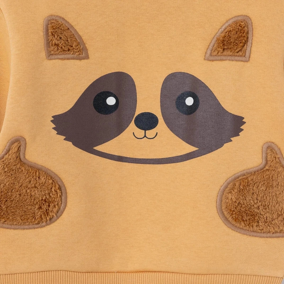 HelloBaby Animal Print Brushed Back Sweat Baby Sweatshirt (6-9 Months to 4-5 Years) Mustard - ebebek