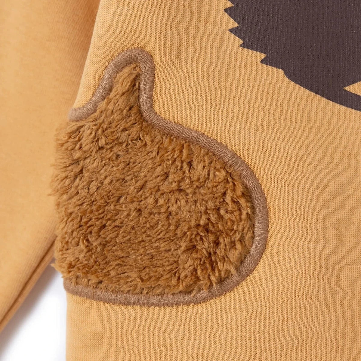 HelloBaby Animal Print Brushed Back Sweat Baby Sweatshirt (6-9 Months to 4-5 Years) Mustard - ebebek