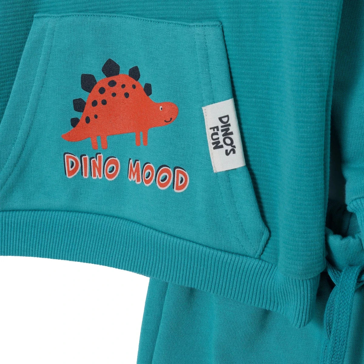 HelloBaby Dinosaur Print Hooded Baby Sweatshirt & Joggers Set (6-9 Months to 4-5 Yrs) Green - ebebek