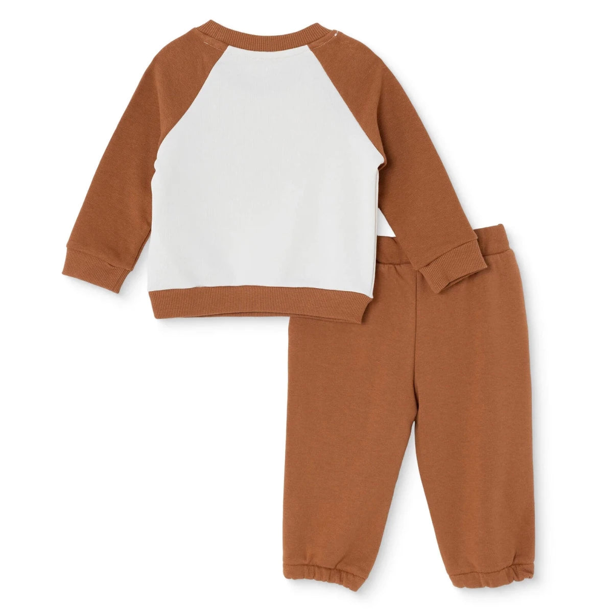 HelloBaby Animal Print Baby Sweatshirt & Joggers Set (6-9 Months to 4-5 Years) Light Brown - ebebek